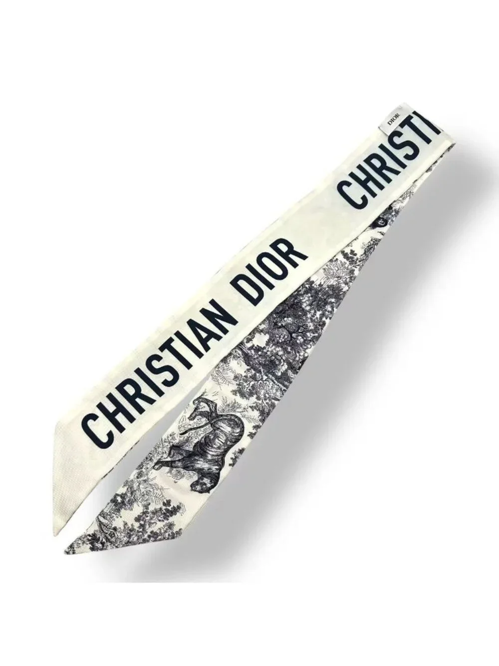 Dior Mitzah Scarf White Silk